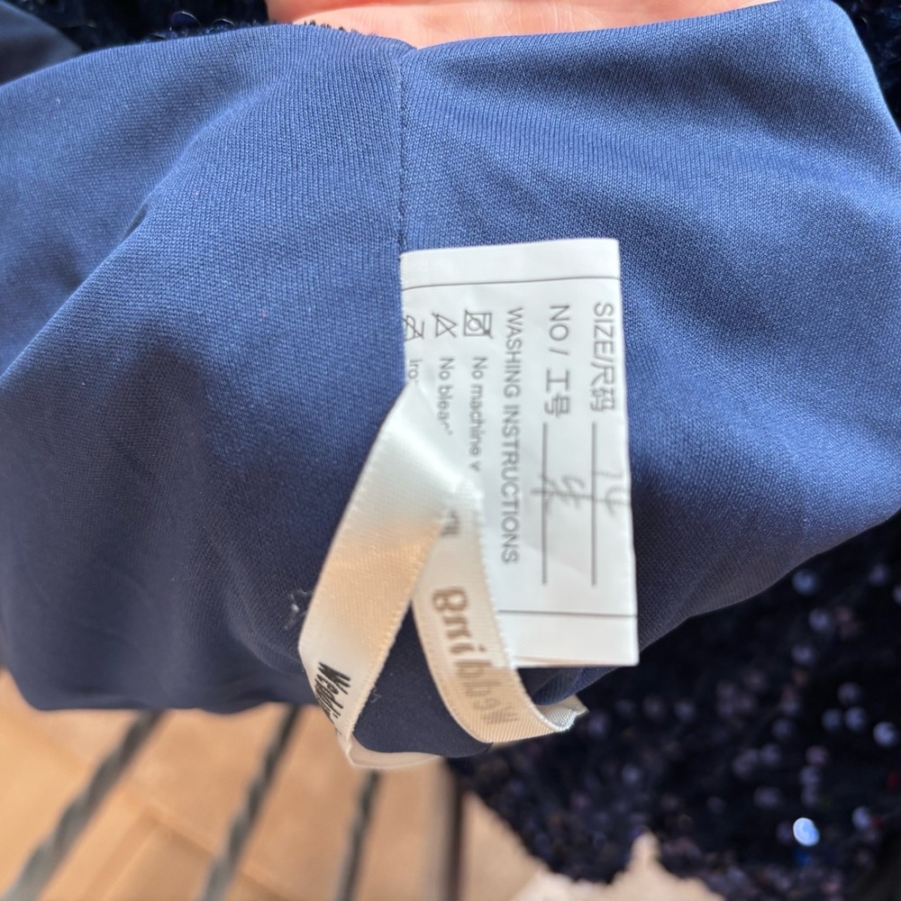 NEW Royal Blue Dress, Cobalt Blue, Dark Blue Velvet, Prom Dress, NWOT Size LG/14 - Picture 11 of 14
